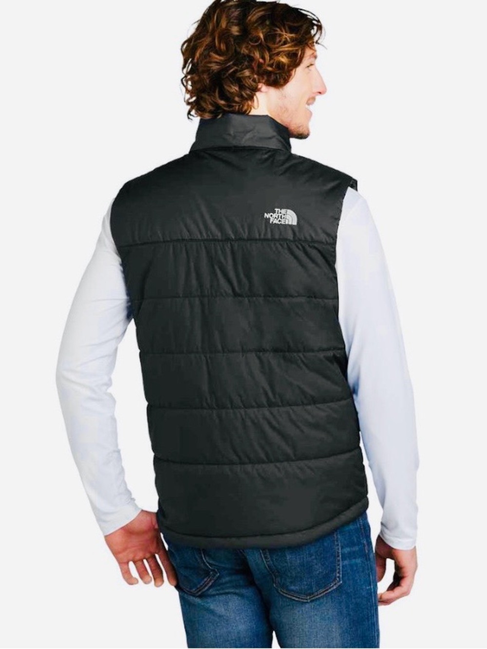 New The North Face Black Everyday Insulated Puffer Vest Men Large Company Logo